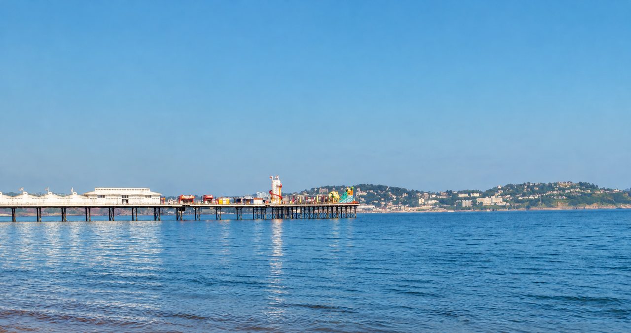 Paignton Pier across the bay